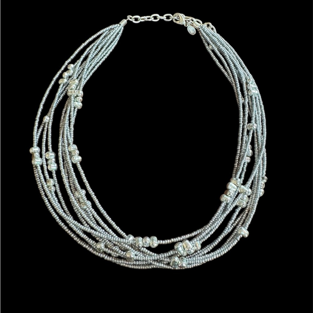 Joan Rivers Elegant Multi-Strand Silver Tone Necklace